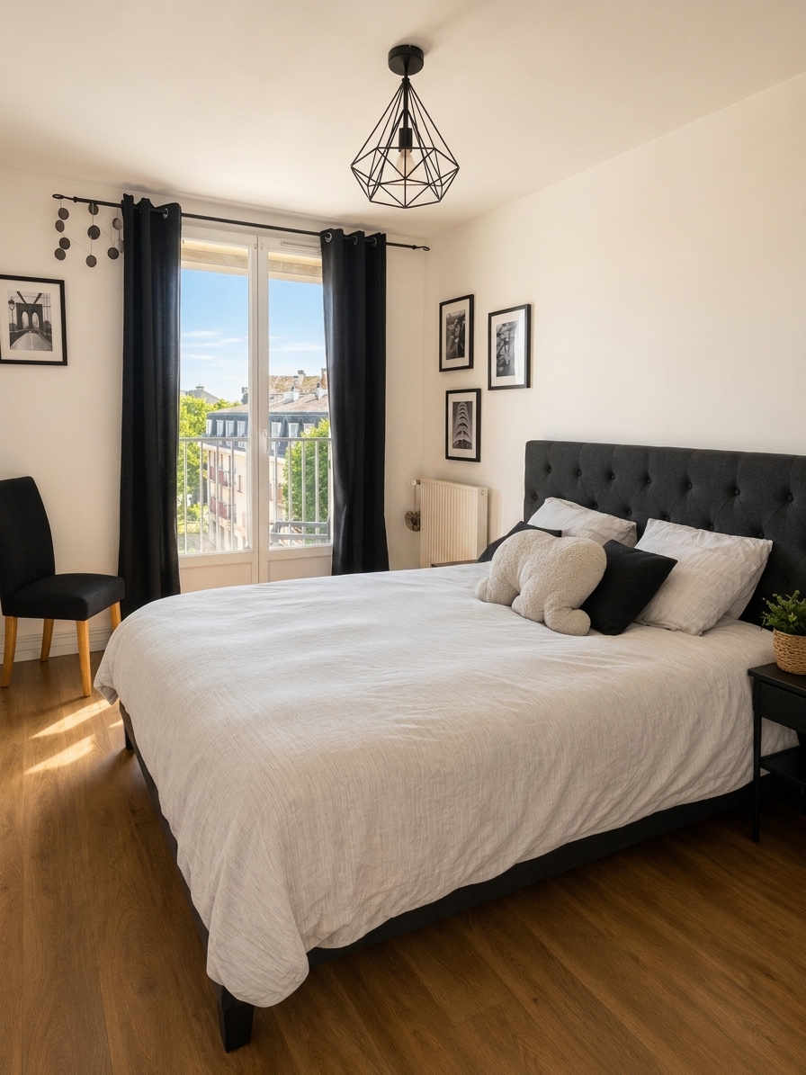 Chantilly – Bright 4-room apartment, 67 m², 8 min walk from the train station